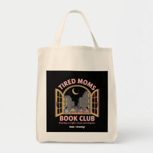 Tote Bag Fatigué Moms Club De Réserver Courir Sur Café Et C