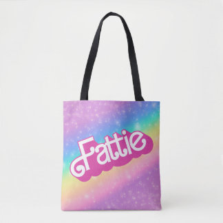 Tote Bag Fattie Plus Size Rainbow Retro 90's Nostalgie rose