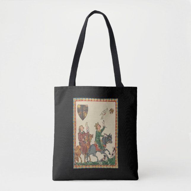 Tote Bag Fauconnerie, Codex Manesse du XIVe siècle (Devant)