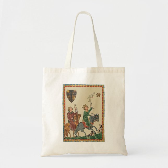 Tote Bag Fauconnerie, Codex Manesse du XIVe siècle (Devant)