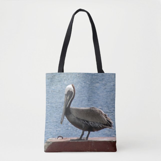 Tote Bag Faune Brown Pelican Water Photo (Devant)