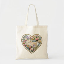 Faux Broderie Florale Cœur Maman