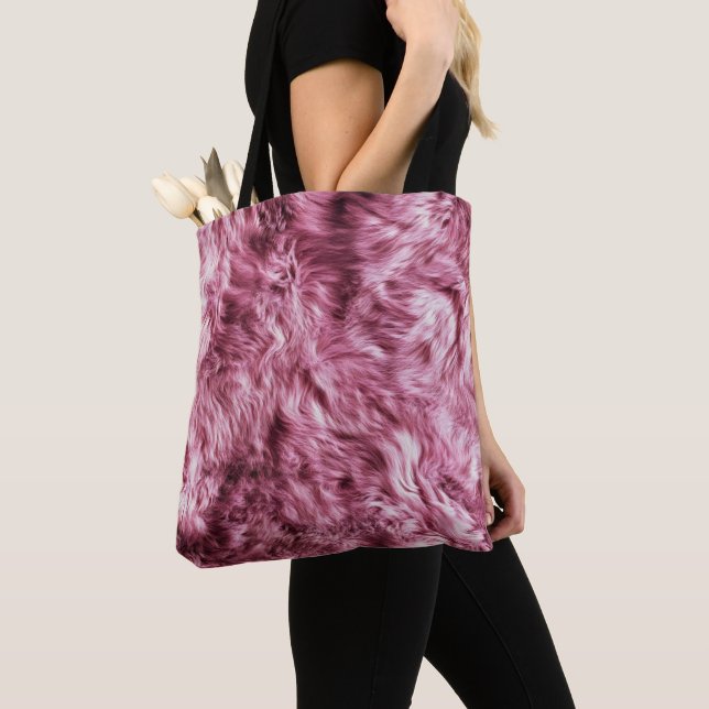 Tote Bag Faux Faux Roses Profonds (De près)