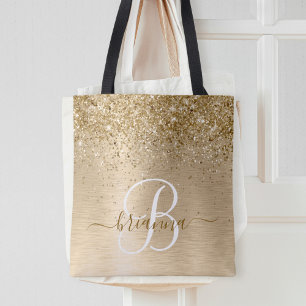 Tote Bag Faux Gold brossé Parties scintillant métallique Im