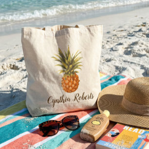 Tote Bag Faveur de Demoiselle d'Honneur Aquarelle Tropicale