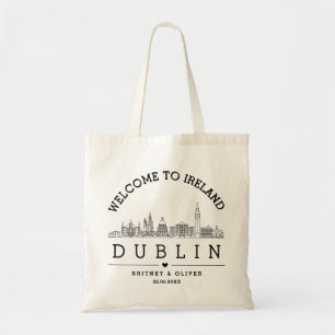 Tote Bag Faveurs de mariage de destination à Dublin en Irla