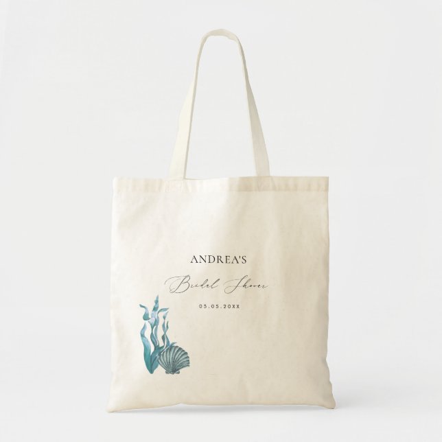 Tote Bag Favori de mariage coque bleue marine côtière (Devant)