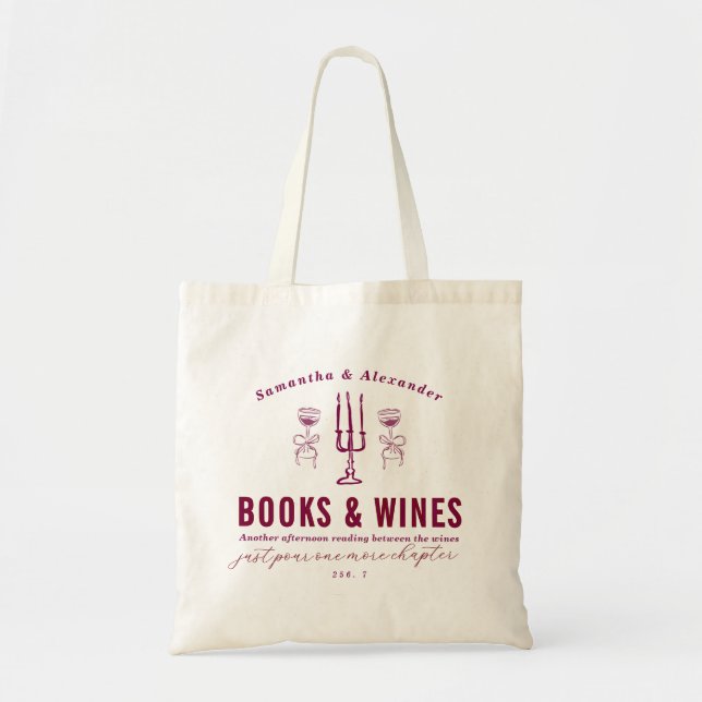 Tote Bag Favorite Things Holiday Book & Wine Club Party  (Devant)