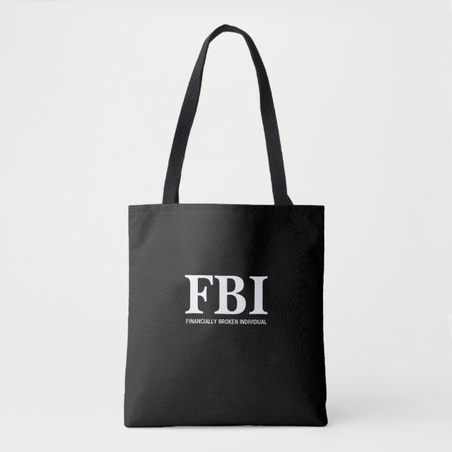 TOTE BAG FBI - PERSONNE CACHÉE FINANCIÈREMENT (Devant)