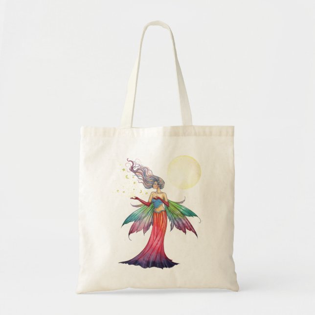 Tote Bag Fée Artisan Recueillant les Étoiles (Devant)