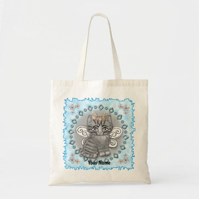 Tote Bag Fée Chat Tigre (Devant)