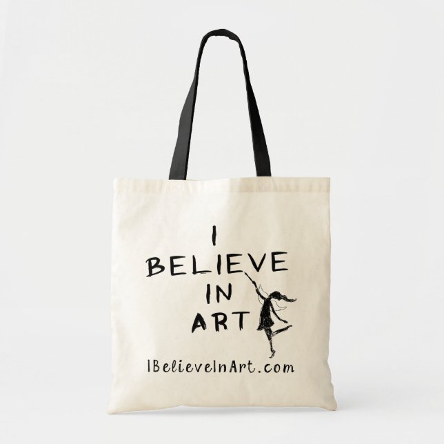 Tote Bag Fée d'art : Je crois à l'art promotionnel (Devant)