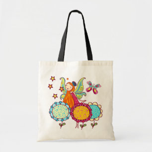 Tote Bag Fée De Jardin Avec Fleurs