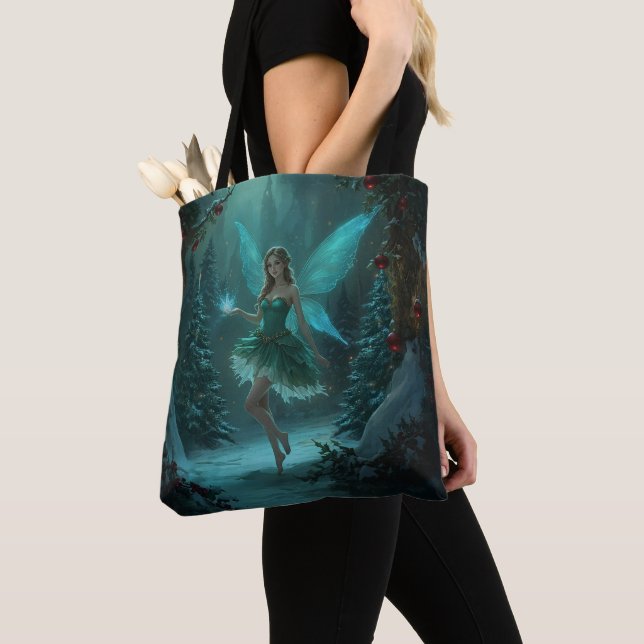 Tote Bag Fée de Noël avec une étincelle de Noël magique (De près)