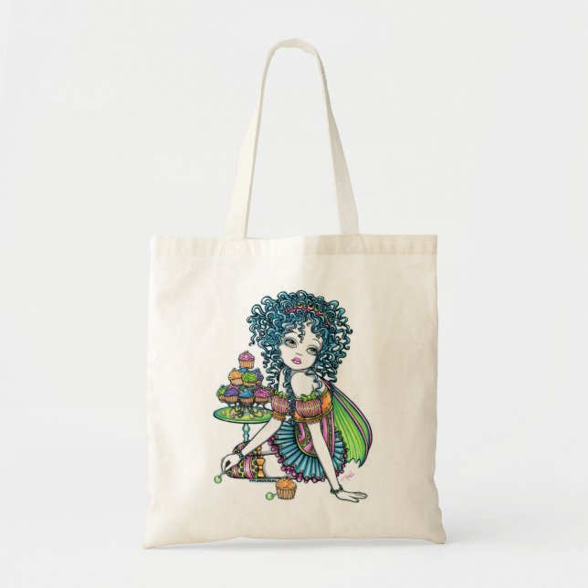 Tote Bag Fée Fourre-tout d'arc-en-ciel de couture de gâteau (Devant)