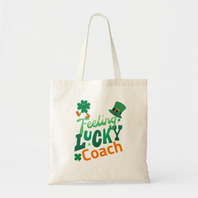 Tote Bag Feeling lucky coach for irish saint patrick's day (Devant)