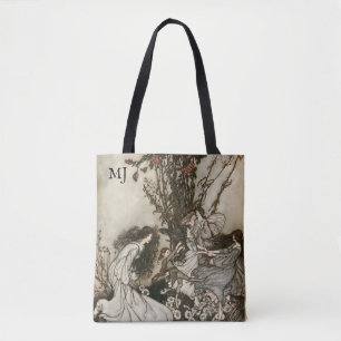 Tote Bag Fées Arthur Rackham personnalisées Imaginaire Four