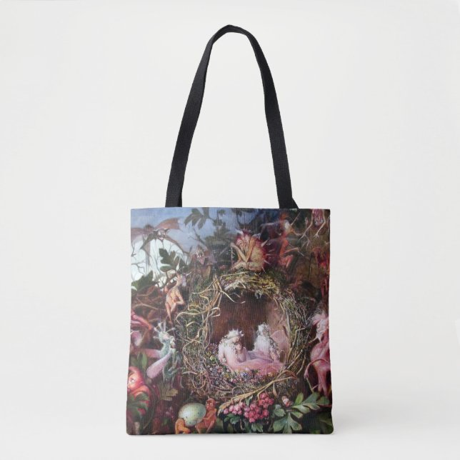 Tote Bag Fées dans un nid d'oiseaux, John Anster Fitzgerald (Devant)