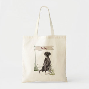 Tote Bag Félicitations au Black Lab pour le nouveau chien
