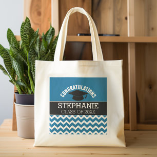 Tote Bag Félicitations diplômé - Remise des diplômes bleu n