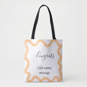 Tote Bag Félicitations spirale orange bordure espagnole rét