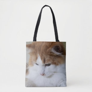 Tote Bag (Feline Fancy) Contemplation Kitty : Photo Cat