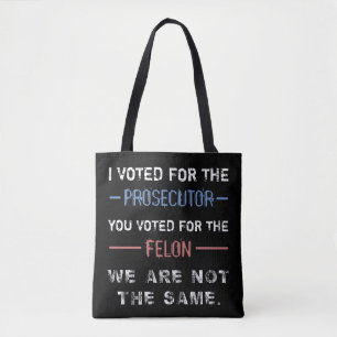 Tote Bag Felon Anti-Trump "Pas pareil"