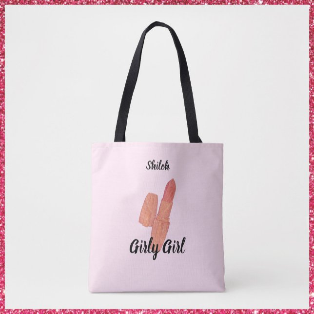 Tote Bag Feminine Rose Lipstick (Créateur téléchargé)