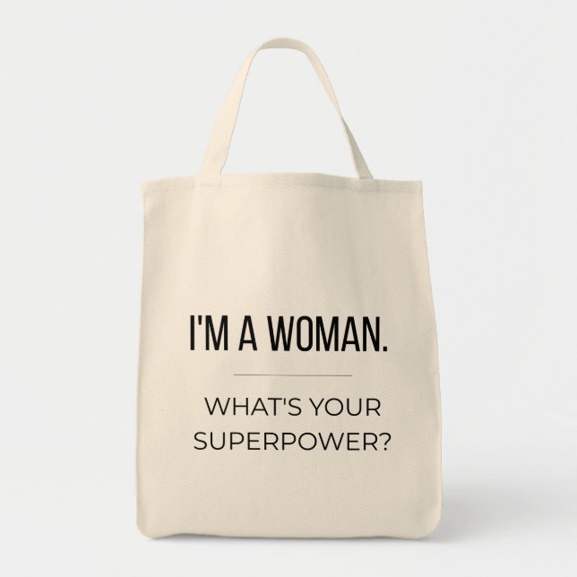 Tote Bag Feminist Quote Tote Bag, Empowering Gift for Women (Devant)