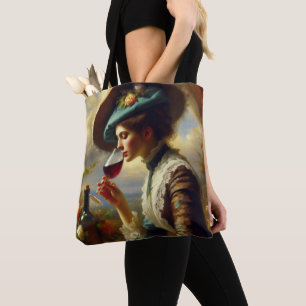 Tote Bag Femme aimante du vin