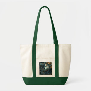 Tote Bag Femme au Clair de Lune en Art 3D