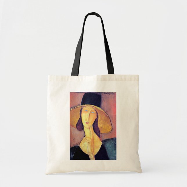 Tote Bag Femme au grand chapeau, Modigliani (Devant)