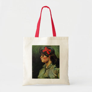 Tote Bag Femme au ruban rouge Portrait par Vincent van Gogh