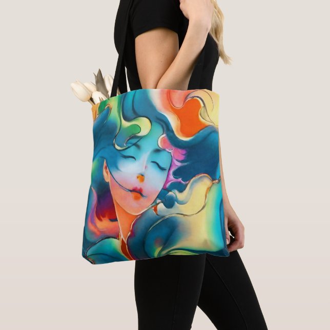 Tote Bag Femme aux cheveux fluides (De près)