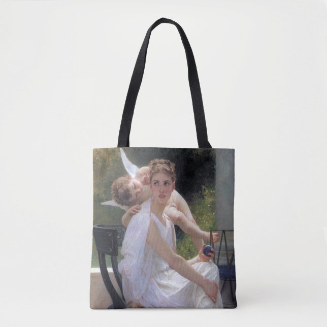 Tote Bag Femme avec Cupidon, Bouguereau (Devant)