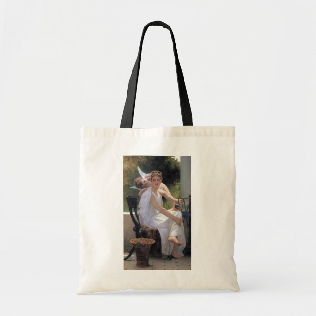 Tote Bag Femme avec Cupidon, Bouguereau (Devant)