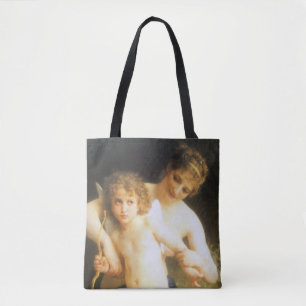 Tote Bag Femme avec Cupidon, Bouguereau