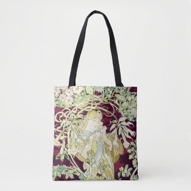 Tote Bag Femme avec marguerite - Alphonse Mucha (Devant)