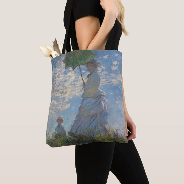 Tote Bag Femme avec parasol - Madame Monet et son fils (De près)