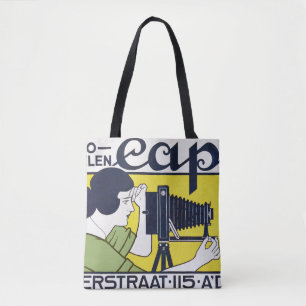 Tote Bag Femme caméra, photographe, Van Caspel