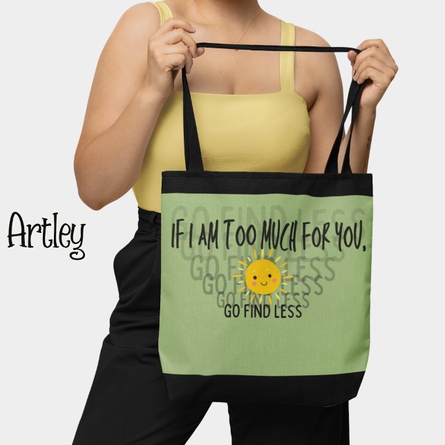 Tote Bag Femme confiante verte Joyeux soleil (Créateur téléchargé)