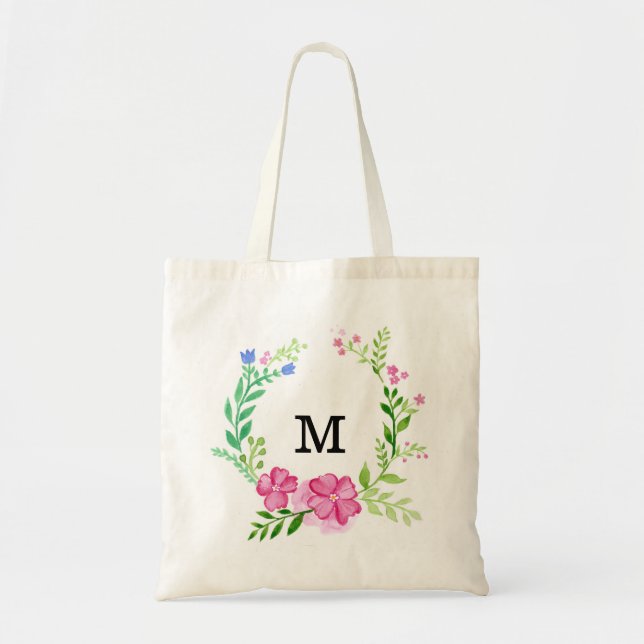 Tote Bag Femme de chambre florale personnalisée (Devant)