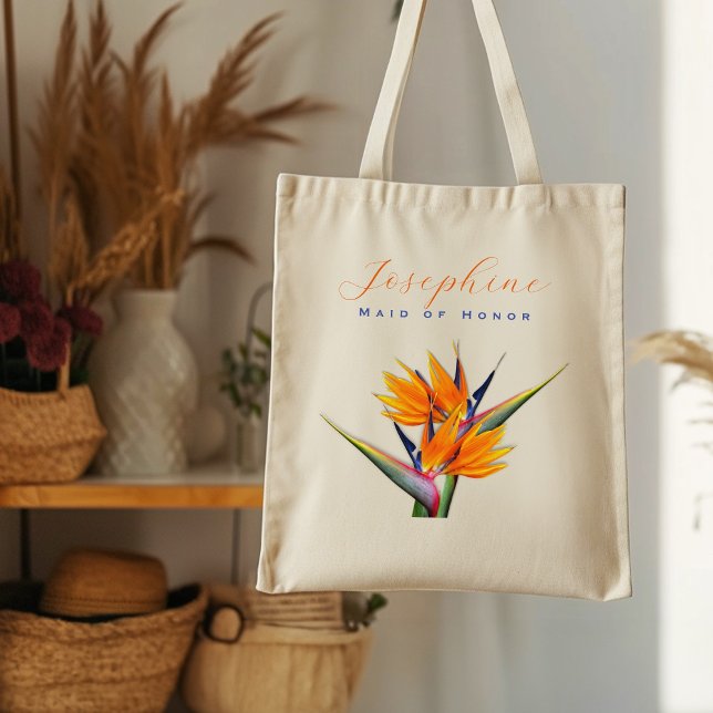 Tote Bag Femme de chambre Orange Bird of paradise (Créateur téléchargé)