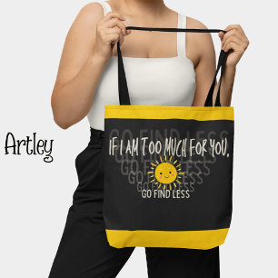 Tote Bag Femme de confiance noire joyeuse soleil