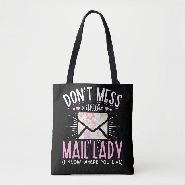 Tote Bag Femme de la poste de travail drôle Mailman femme (Devant)