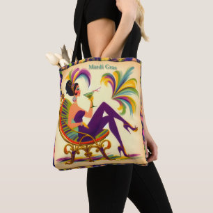 Tote Bag Femme de Mardi Gras du milieu du siècle avec un Ma