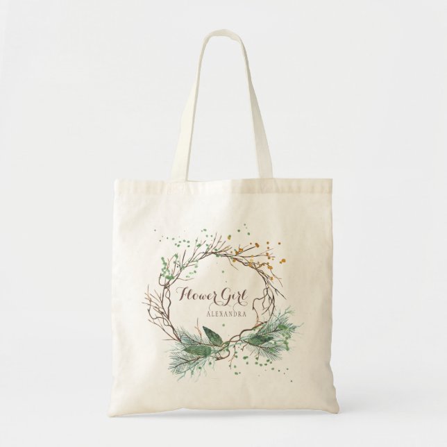 Tote Bag Femme de mariée rustique moderne (Devant)