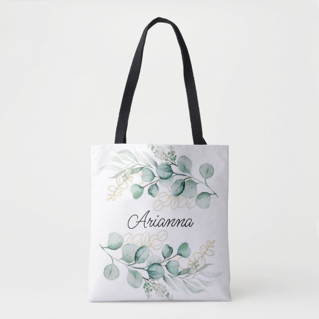 Tote Bag Femme d'honneur Feuille de l'Eucalyptus (Devant)