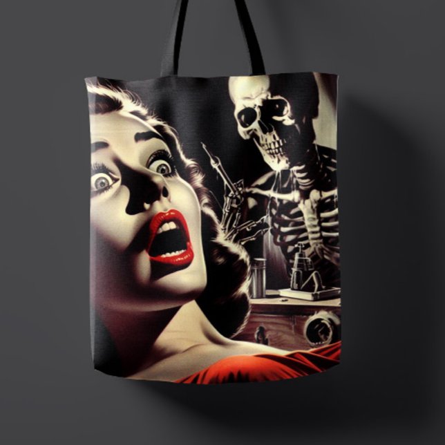 Tote Bag Femme d'horreur pulp vintage (Créateur téléchargé)