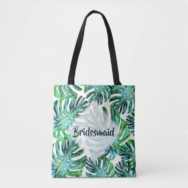 Tote Bag Femme d'information sur mesure verte tropicale feu (Devant)